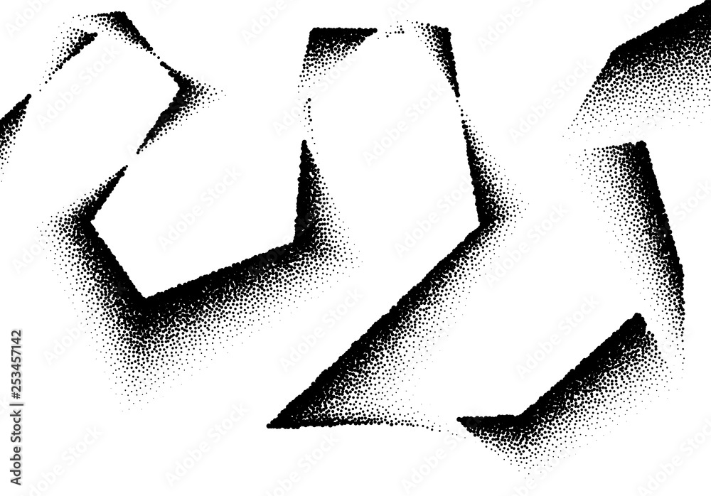 Poster abstract background with wave of scattered dots