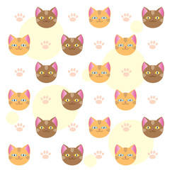 vector cute cat pattern