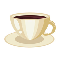Hot coffee mug isolated