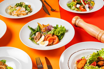 set in the restaurant