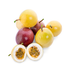 Passion fruit isolated on white background