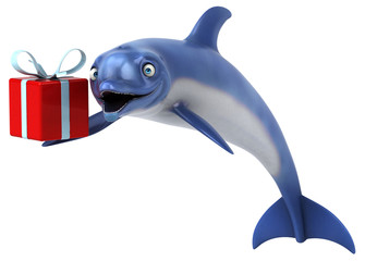 Fun dolphin - 3D Illustration