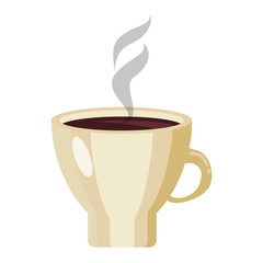 Hot coffee mug isolated