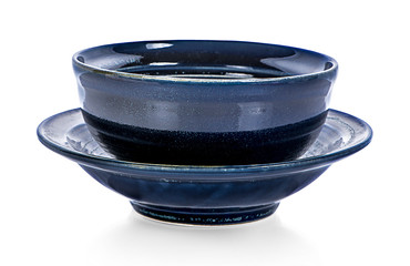 black bowl on white background