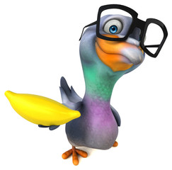 Fun pigeon - 3D Illustration