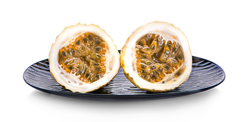 Passion fruit isolated on white background