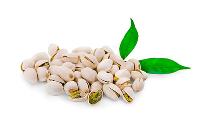 pistachioes isolated on white background