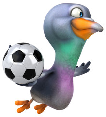 Fun pigeon - 3D Illustration