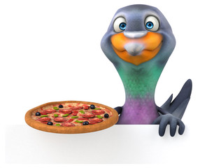 Fun pigeon - 3D Illustration