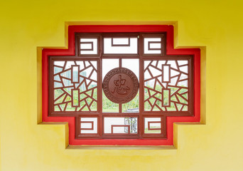 Chinese flower window of Confucius Cultural city, Suixi County, Guangdong Province