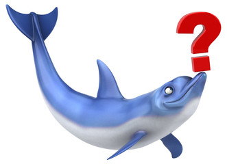 Obraz na płótnie Canvas Fun dolphin - 3D Illustration