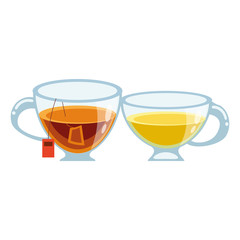 Hot tea drink cups