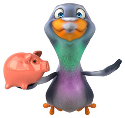 Fun pigeon - 3D Illustration