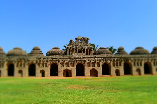 Ancient Elephant stable in India