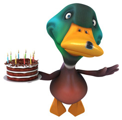 Fun duck - 3D Illustration