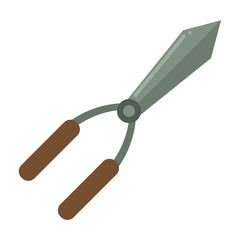 Gardening scissors tool isolated