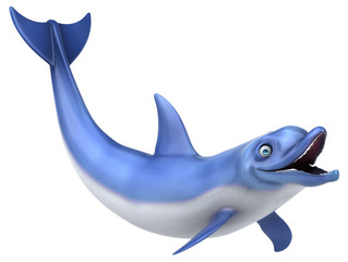 Fototapeta premium Fun Dolphin - 3D Illustration