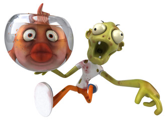 Fun zombie - 3D Illustration