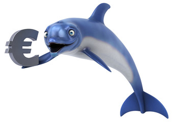 Fototapeta premium Fun dolphin - 3D Illustration