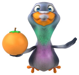 Fun pigeon - 3D Illustration