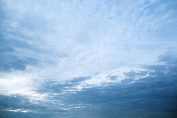 Naklejka na ściany i meble blue evening sky with cloud