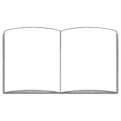 白紙のノートのイラスト。