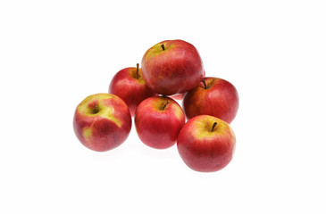 red apples isolated on white background