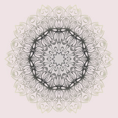 Ethnic, Colorful Henna Mandala Design. Ornament Round Concept. Vector Decorative Illustration Design. Pastel gradient