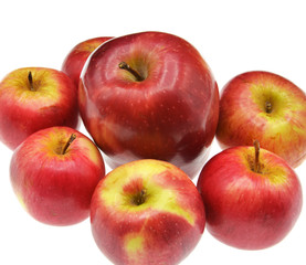 red apples isolated on white background