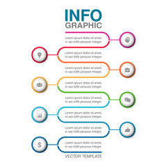 Vector infographic template for  diagram, graph, presentation, chart, business concept with 8 options.