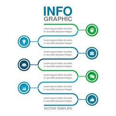 Vector infographic template for  diagram, graph, presentation, chart, business concept with 7 options.