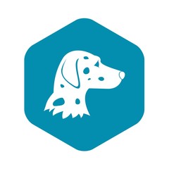 Dalmatians dog icon in simple style isolated on white background. Animals symbol