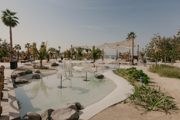 Fototapeta premium DUBAI, UAE : La Mer in Dubai, UAE, as seen on Januaru 04, 2019. It is a new beachfront district with shopping and restaurants in Jumeirah