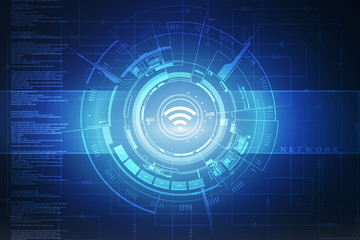 2d illustration WiFi symbol