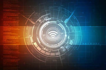 2d illustration WiFi symbol