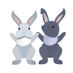 cute rabbits cartoon
