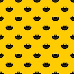 Cowboy hat pattern seamless vector repeat geometric yellow for any design