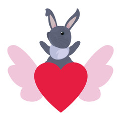 cute rabbit heart love