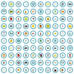 100 diagramm icons set in flat style for any design vector illustration