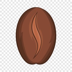 Coffee bean icon. Cartoon illustration of coffee bean vector icon on a background. Brown coffee light circle for any web design 