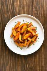 Baked pumpkin slices