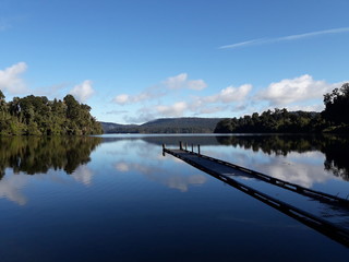 Lake Mapourika in New Zealand