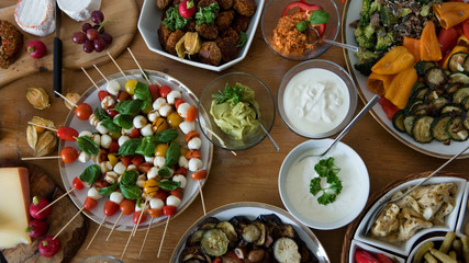 Brunch, Buffet, Abendessen, gesund