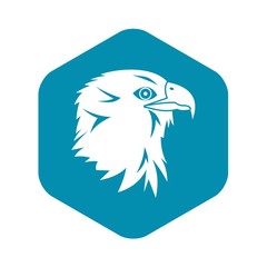 Eagle icon in simple style isolated on white background