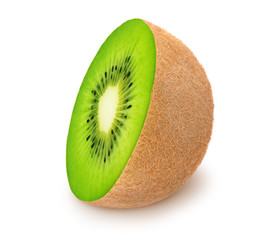 Fototapeta na wymiar Half of kiwi fruit isolated on a white.