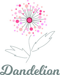 Dandelion icon on white background vector illustration