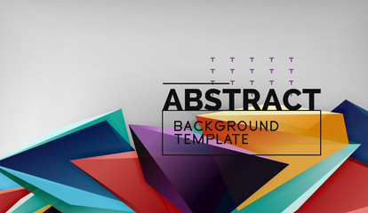 Abstract color triangles geometric background. Mosaic triangular low poly style