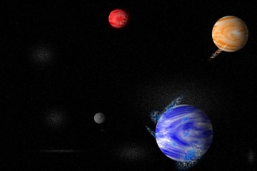 Alternate earth parallel universe nebula starfield