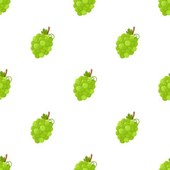 Seamless pattern with grape on white background