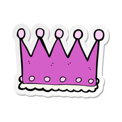 sticker of a cartoon crown